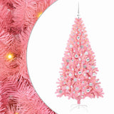 Vidaxl kerstboom met 300 led met standaard roze 180 cm pvc