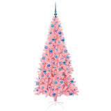 Vidaxl kerstboom met 300 led met standaard roze 180 cm pvc