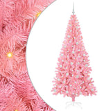 Vidaxl kerstboom met 300 led met standaard roze 210 cm pvc