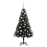 Vidaxl kerstboom met 150 led met standaard zwart 120 cm pvc