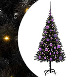 Vidaxl kerstboom met 150 led met standaard zwart 120 cm pvc