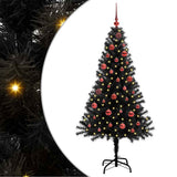 Vidaxl kerstboom met 150 led met standaard zwart 150 cm pvc