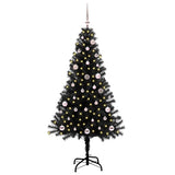Vidaxl kerstboom met 150 led met standaard zwart 150 cm pvc