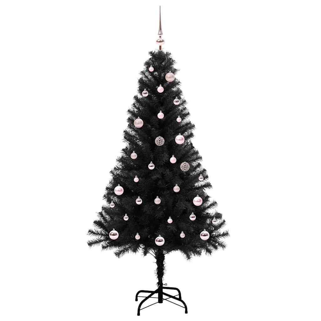 Vidaxl kerstboom met 150 led met standaard zwart 150 cm pvc