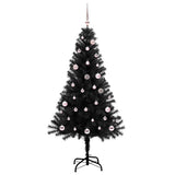 Vidaxl kerstboom met 150 led met standaard zwart 150 cm pvc