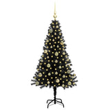 Vidaxl kerstboom met 150 led met standaard zwart 150 cm pvc