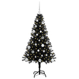 Vidaxl kerstboom met 150 led met standaard zwart 150 cm pvc