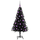 Vidaxl kerstboom met 150 led met standaard zwart 150 cm pvc