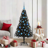 Vidaxl kerstboom met 150 led met standaard zwart 150 cm pvc