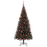 Vidaxl kerstboom met 300 led met standaard zwart 180 cm pvc