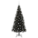 Vidaxl kerstboom met 300 led met standaard zwart 180 cm pvc