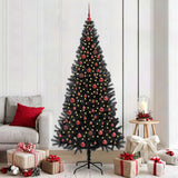 Vidaxl kerstboom met 300 led met standaard zwart 210 cm pvc