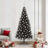 Vidaxl kerstboom met 300 led met standaard zwart 210 cm pvc