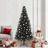 Vidaxl kerstboom met 300 led met standaard zwart 210 cm pvc