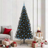 Vidaxl kerstboom met 300 led met standaard zwart 210 cm pvc