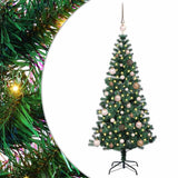 Vidaxl kunstmatig voorverlicht kerstboom groen 150 cm pvc en metaal