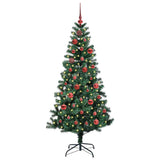 Vidaxl kunstmatig voorverlicht kerstboom groen 150 cm pvc en metaal