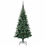 Vidaxl kunstmatig voorverlicht kerstboom groen 150 cm pvc en metaal