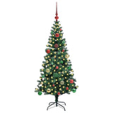 Vidaxl kunstmatig voorverlicht kerstboom groen 150 cm pvc en metaal