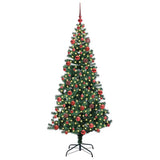 Vidaxl kunstmatig voorverlicht kerstboom groen 180 cm pvc en metaal