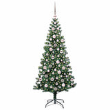 Vidaxl kunstmatig voorverlicht kerstboom groen 180 cm pvc en metaal