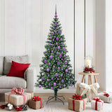 Vidaxl kunstmatig voorverlicht kerstboom groen 180 cm pvc en metaal