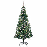 Vidaxl kunstmatig voorverlicht kerstboom groen 240 cm pvc en metaal