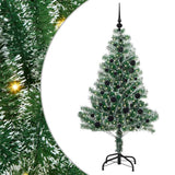 Vidaxl kunstmatige kerstboom sneeuw gevlochten met led licht 150 cm