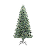 Vidaxl kunstmatige kerstboom sneeuw gevlochten met led licht 240 cm
