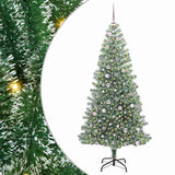 Vidaxl kunstmatige kerstboom sneeuw gevlochten met led licht 240 cm
