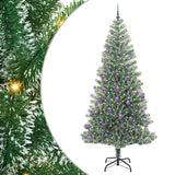 Vidaxl kunstmatige kerstboom sneeuw gevlochten met led licht 240 cm