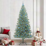 Vidaxl kunstmatige kerstboom sneeuw gevlochten met led licht 240 cm