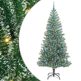 Vidaxl kunstmatige kerstboom sneeuw gevlochten met led licht 240 cm