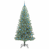 Vidaxl kunstmatige kerstboom sneeuw gevlochten met led licht 240 cm