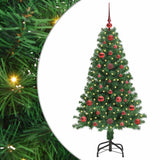 Vidaxl kunstkerstboom groen 120 cm pvc en staal en kunststof