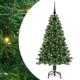Vidaxl kunstkerstboom groen 120 cm pvc en staal en kunststof