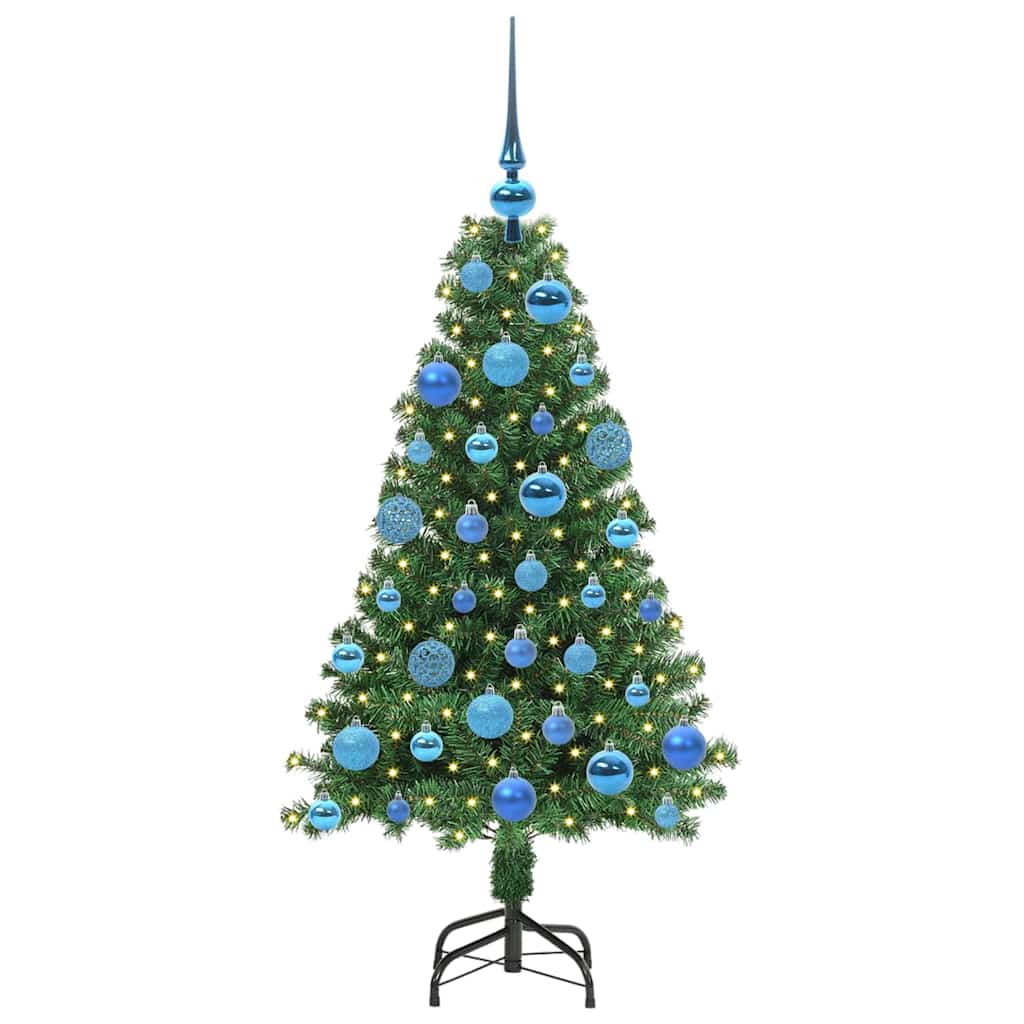 Vidaxl kunstkerstboom groen 120 cm pvc en staal en kunststof