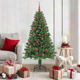 Vidaxl kunstkerstboom groen 150 cm pvc en staal en kunststof