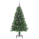 Vidaxl kunstkerstboom groen 150 cm pvc en staal en kunststof