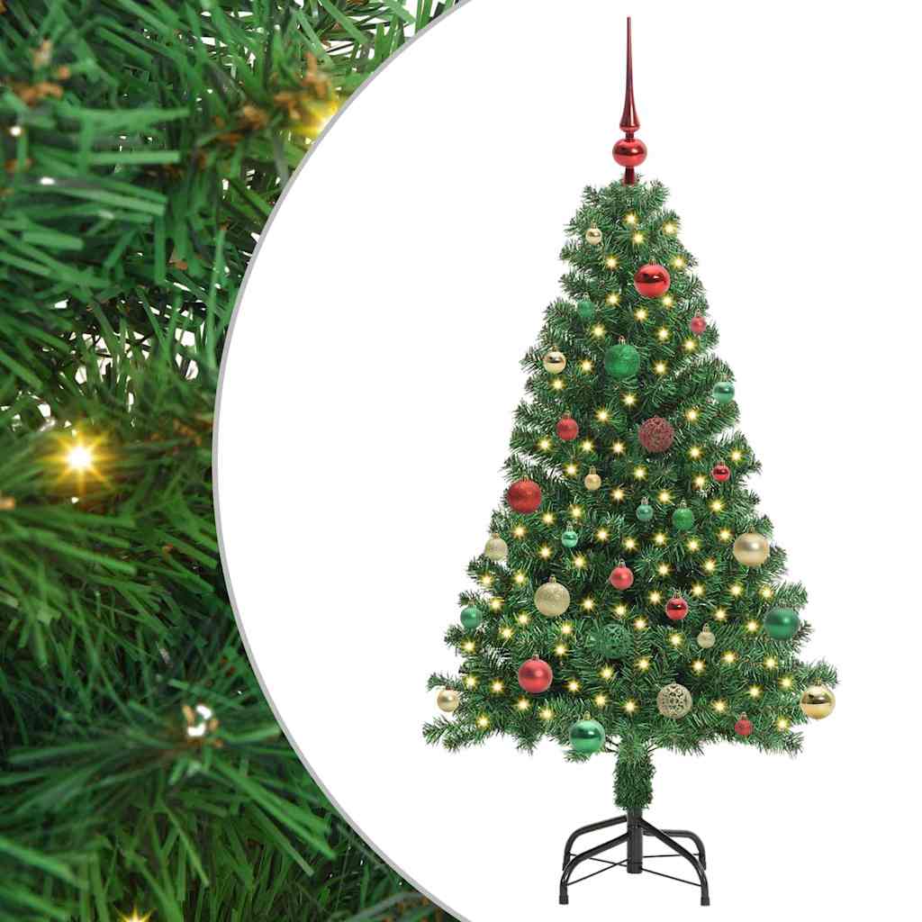 Vidaxl kunstkerstboom groen 150 cm pvc en staal en kunststof