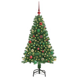 Vidaxl kunstkerstboom groen 150 cm pvc en staal en kunststof