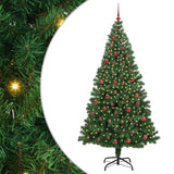Vidaxl kunstkerstboom groen 210 cm pvc en staal en kunststof