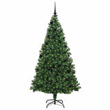 Vidaxl kunstkerstboom groen 210 cm pvc en staal en kunststof