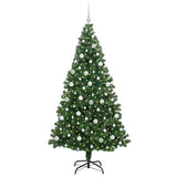 Vidaxl kunstkerstboom groen 210 cm pvc en staal en kunststof