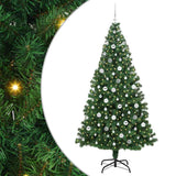 Vidaxl kunstkerstboom groen 210 cm pvc en staal en kunststof