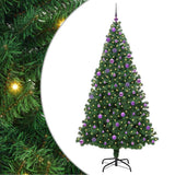 Vidaxl kunstkerstboom groen 210 cm pvc en staal en kunststof