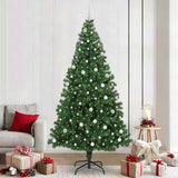 Vidaxl kunstkerstboom groen 240 cm pvc en staal en kunststof