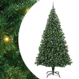 Vidaxl kunstkerstboom groen 240 cm pvc en staal en kunststof