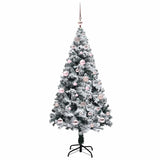 Vidaxl kunstkerstboom met 150 led wit 150 cm pvc en staal en kunststof