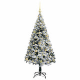 Vidaxl kunstkerstboom met 150 led wit 150 cm pvc en staal en kunststof